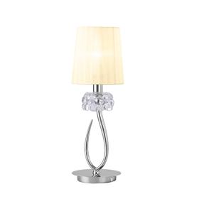 Loewe Polished Chrome-Cream Table Lamps Mantra Shaded Table Lamps